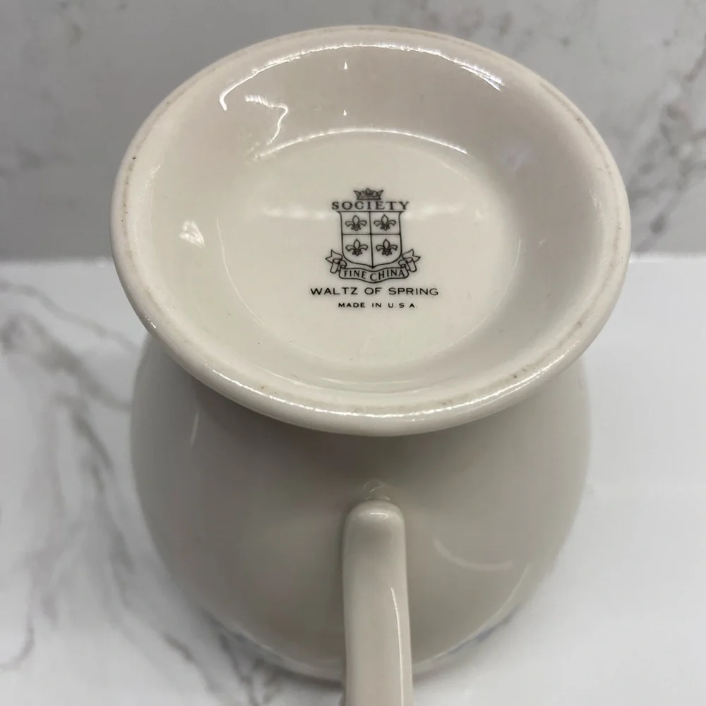 Vintage Society fine China Waltz of Spring Creamer Made in USA Tea party mcm - Picture 6 of 6